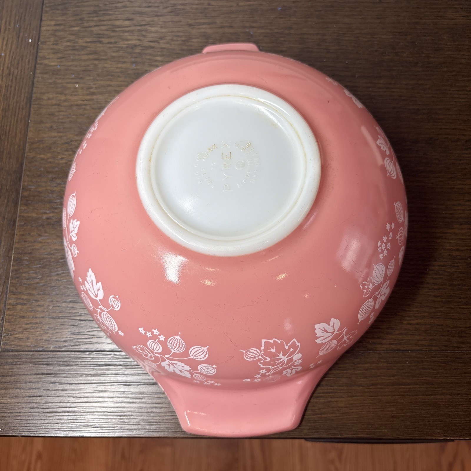 Pyrex Pink Gooseberry Cinderella Mixing Bowl 444 4QT Nesting Bowl Vintage