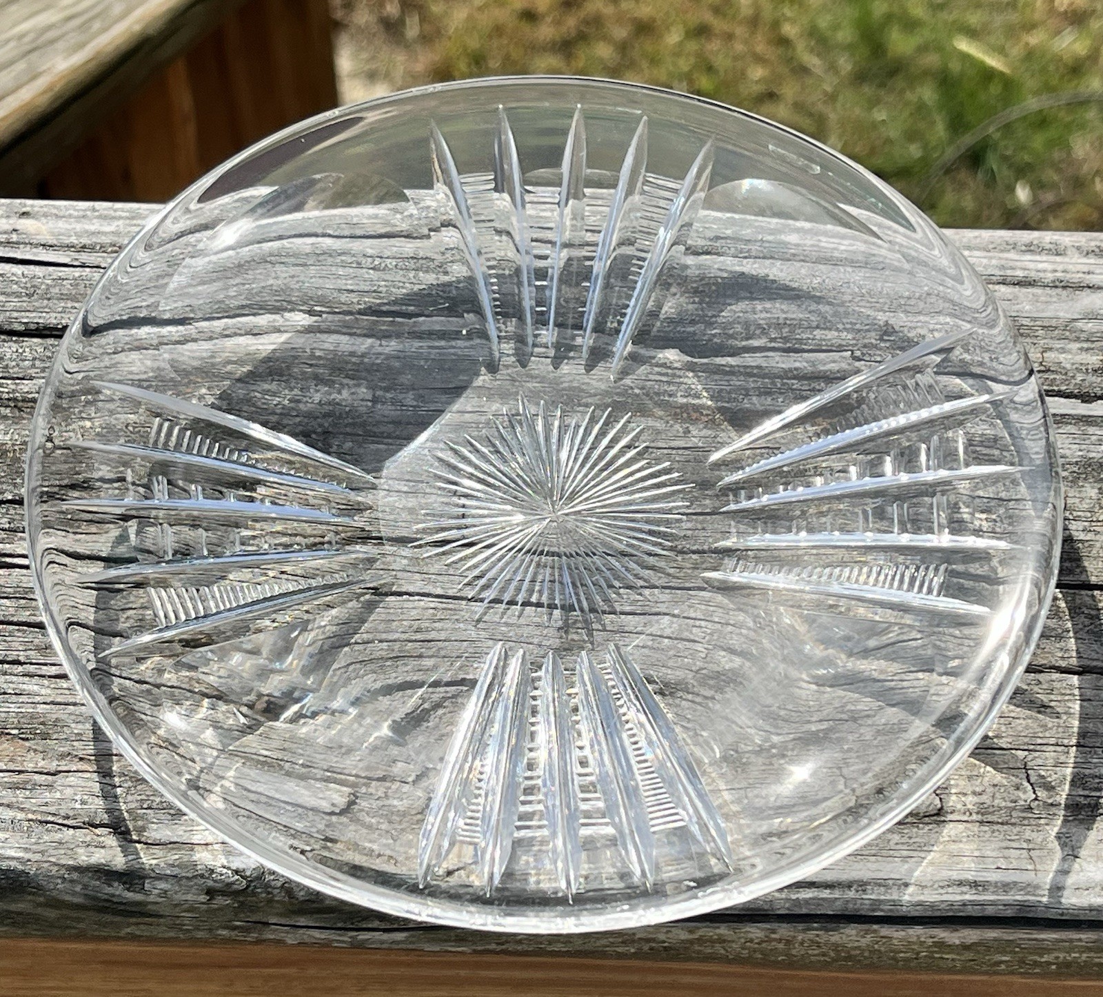 10 American Brilliant Cut Glass 6 1/2” Dessert Dishes Total Weight 11.5 Pounds