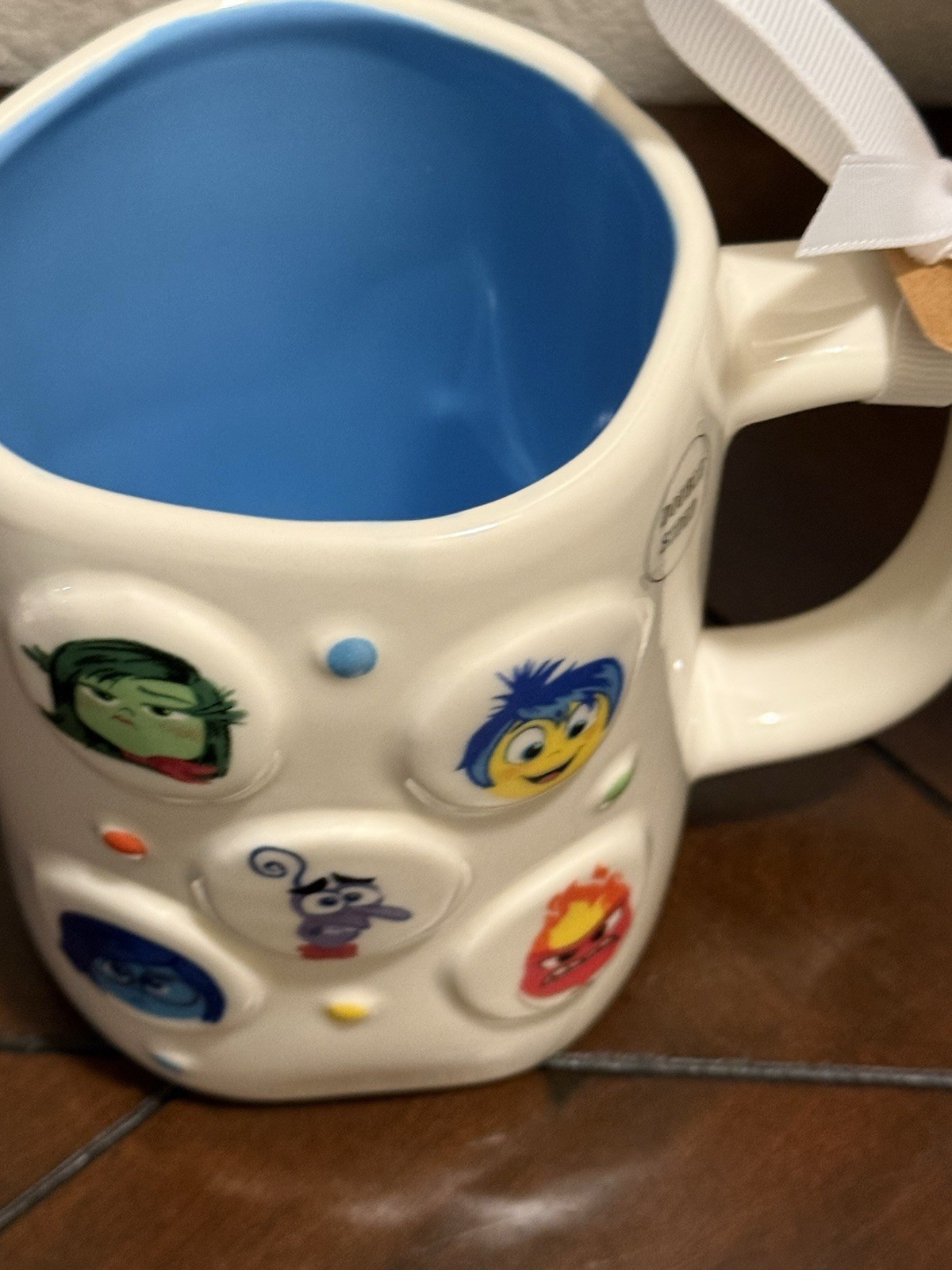 Rae Dunn x Disney Inside Out Double-sided Ceramic Mug ‘mixed emotions’ NWT