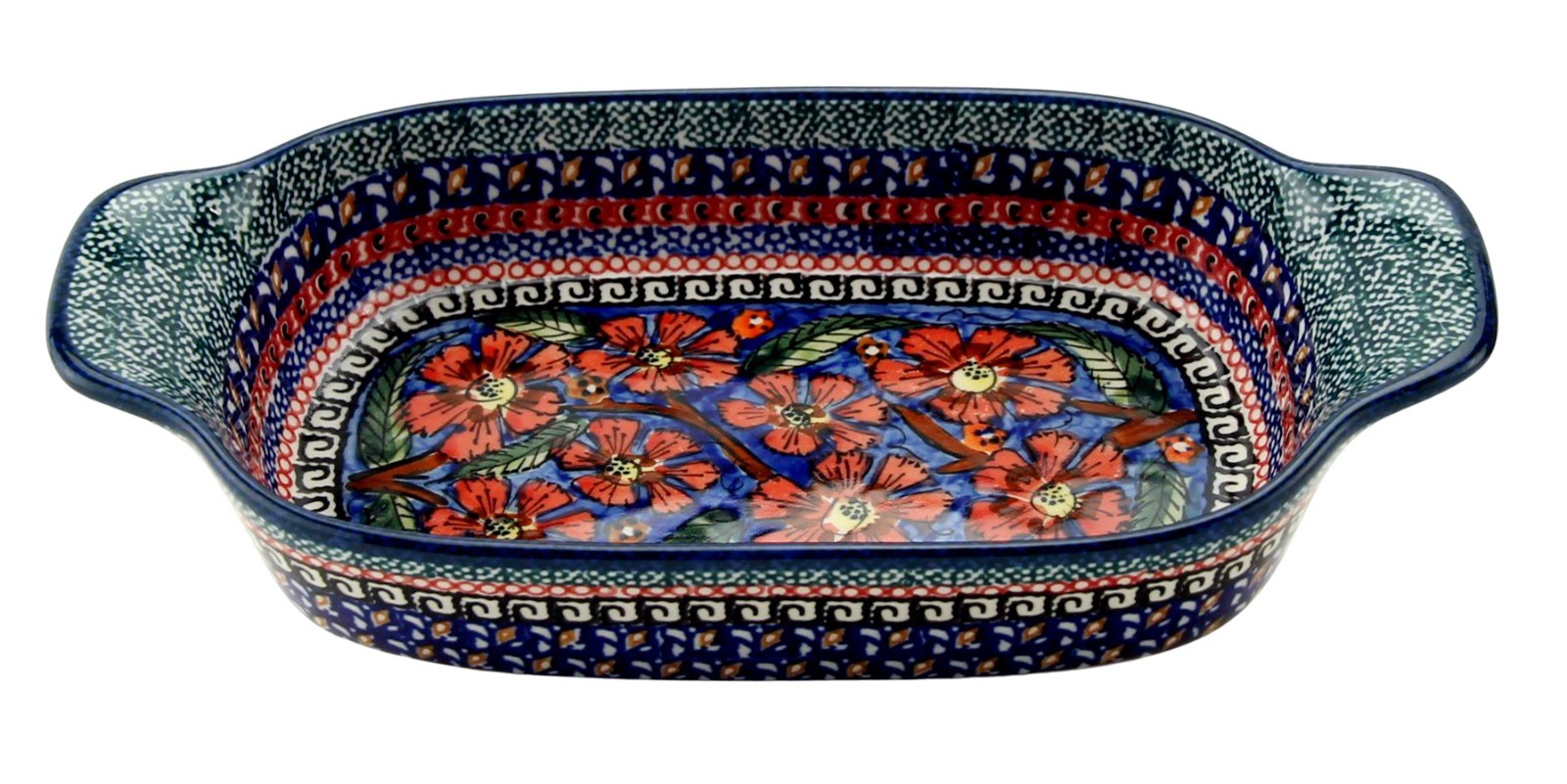 Polish Pottery Rectangular Serving Dish Handmade by Zaklady Boleslawiec