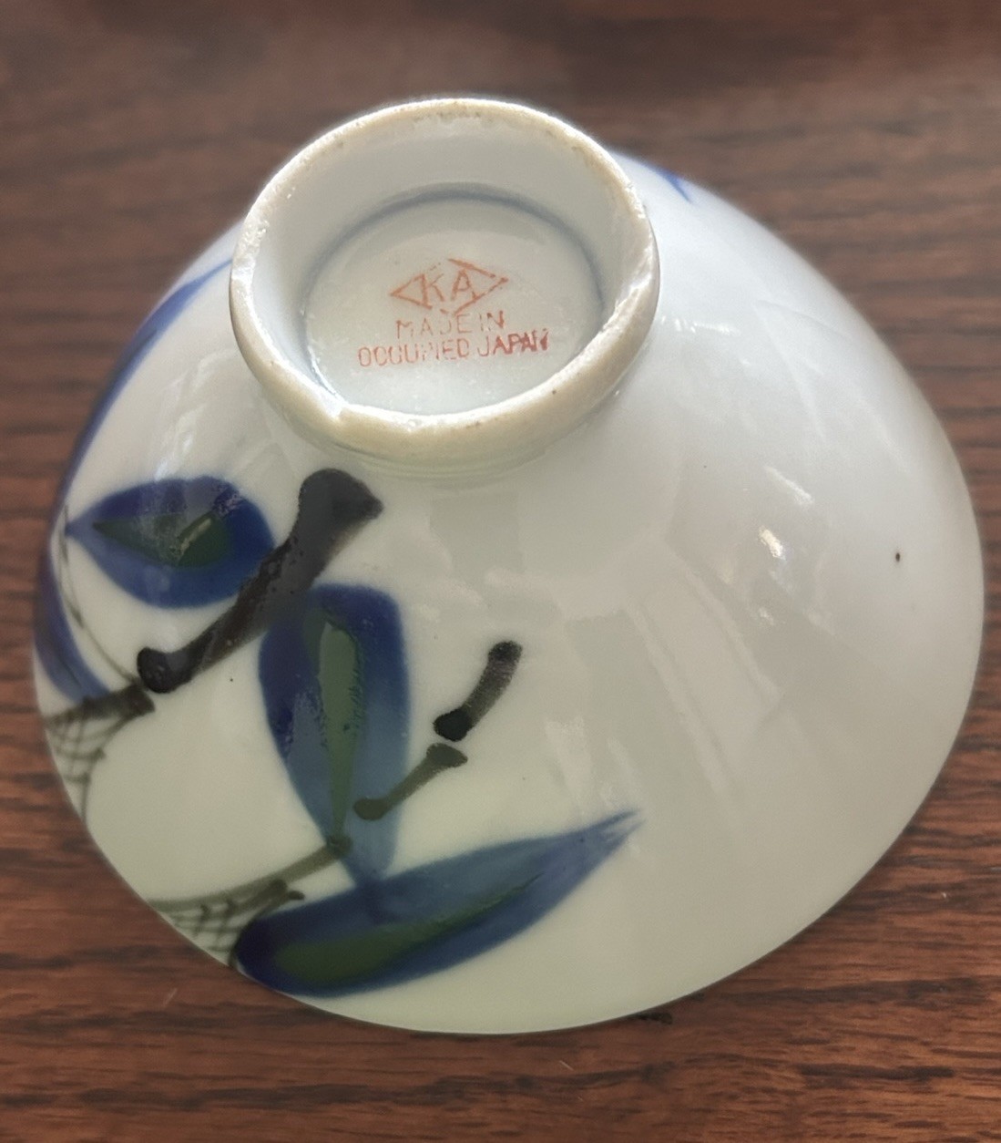 KA Made In OCCUPIED JAPAN Footed Tea Bowl – 4-3/8″ diameter x 2-1/4″