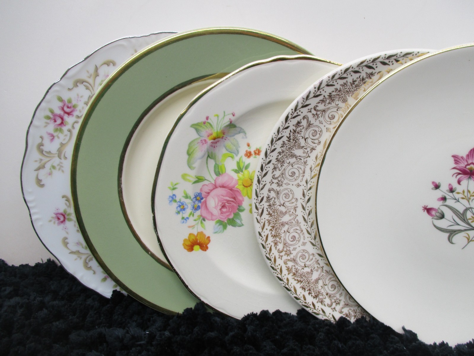Vintage Set Of 10 Mismatched China Bread~Desert Plates