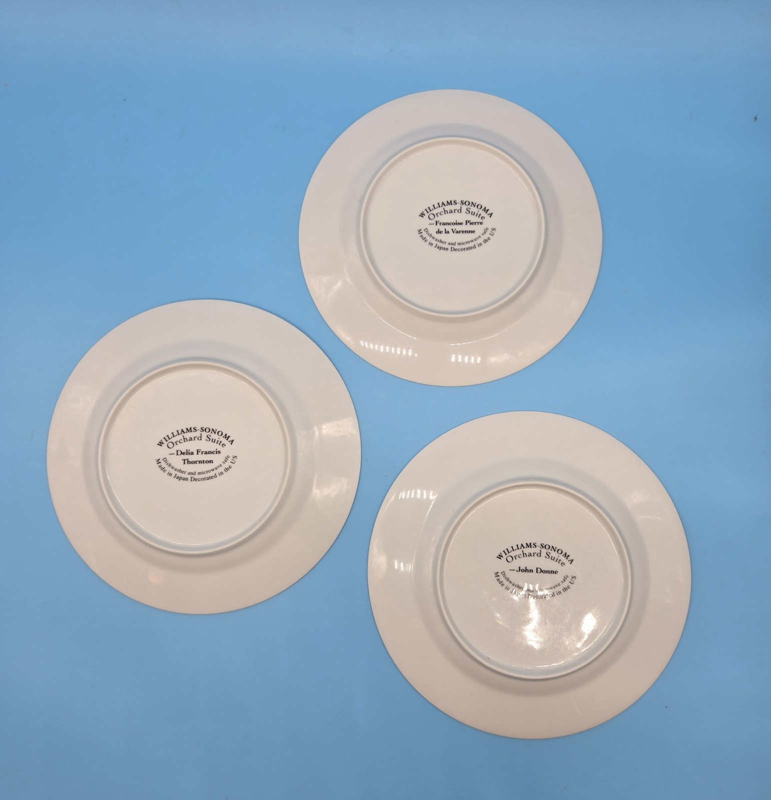 Williams-Sonoma Orchard Suite Fruit Dessert Plates Set Of 3 Plum Pear Cherries