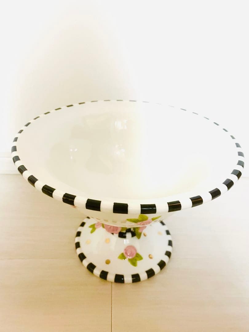 McKenzie-Childs Rose Pattern Compote
