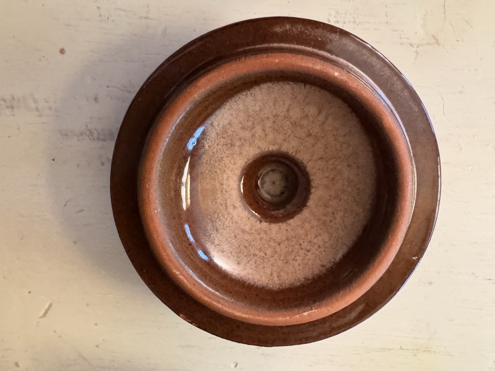 Vintage Frankoma Pottery Creamer & Sugar w Lid, Set 5A 5B Plainsman Brown EUC