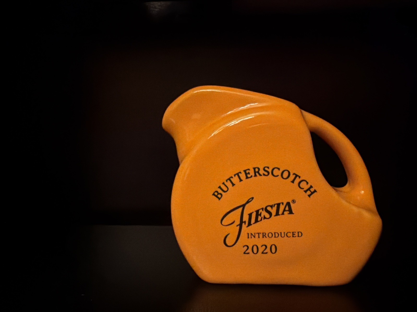 Fiesta ®️ Decorated Mini Disk Pitcher / Creamer BUTTERSCOTCH Burnt Orange Mint