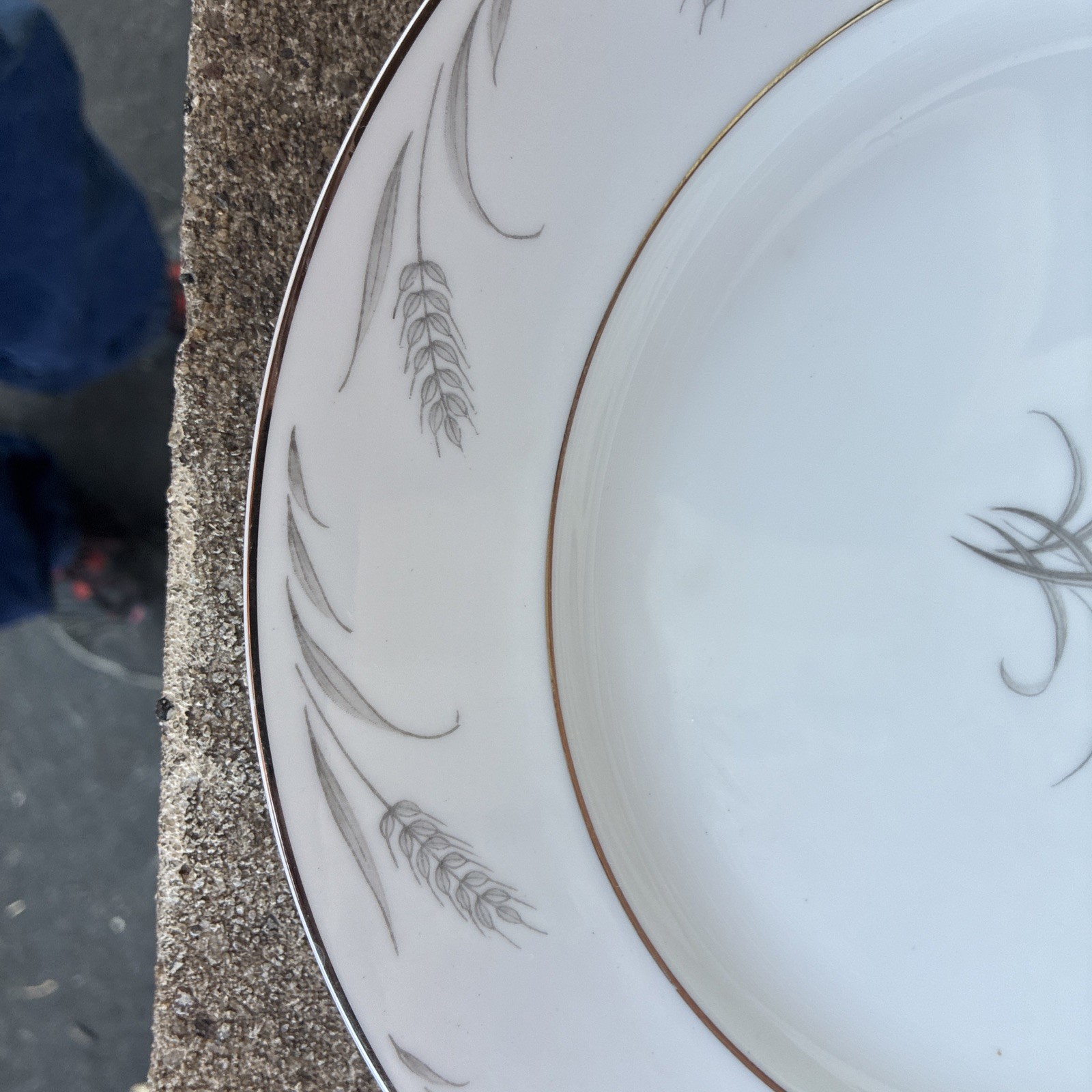 Mikasa Fine China Platinum Wheat Redondo 6130 10-5/8″ Dinner Plate See Descript