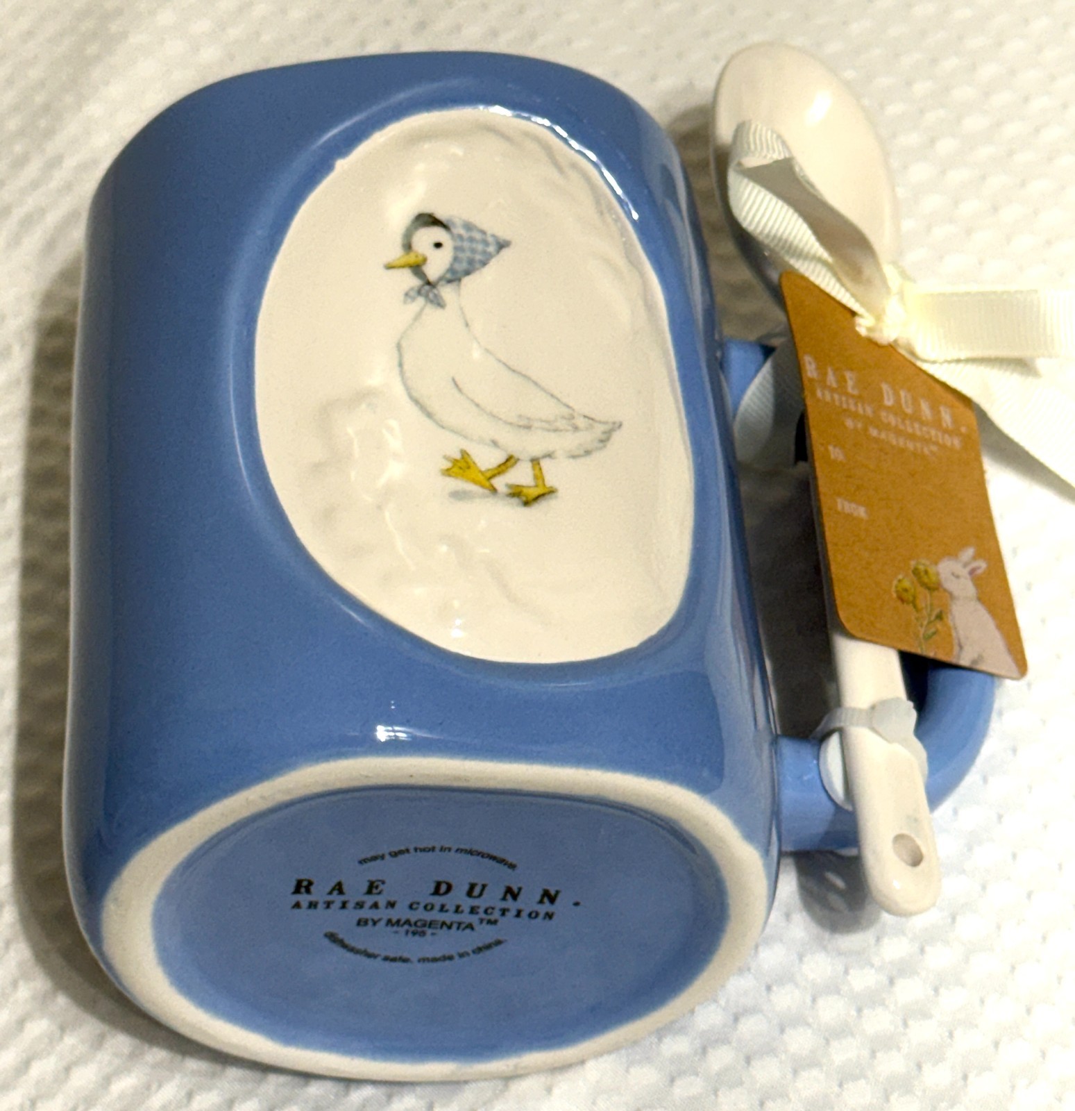 Rae Dunn Mug “Mother Goose” Ceramic Mug with 6.25in. Ceramic Spoon #712