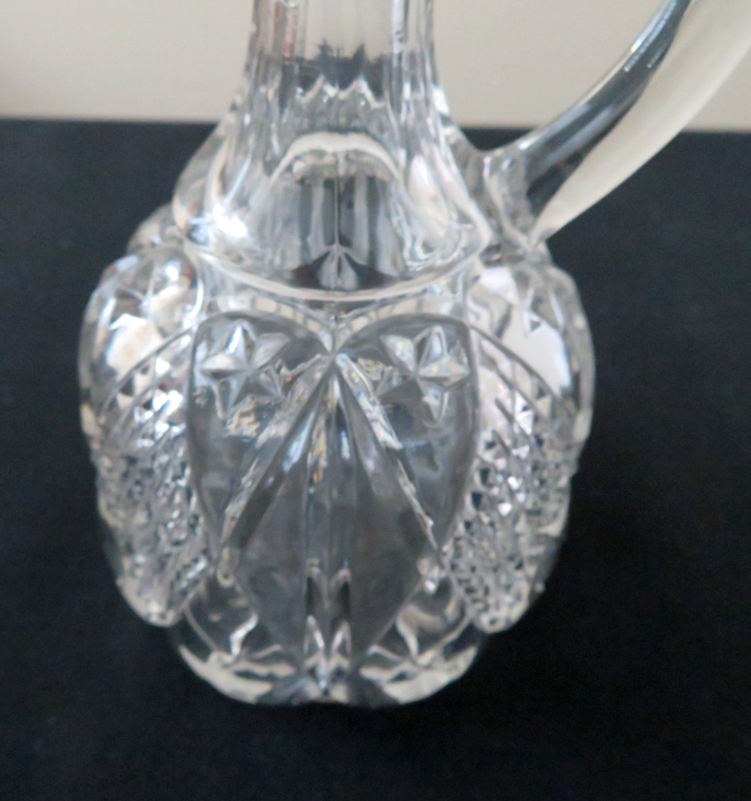 Antique EAPG Dunkirk Diamond Cruet Ohio Flint Glass Co. Exc Condition ca 1896