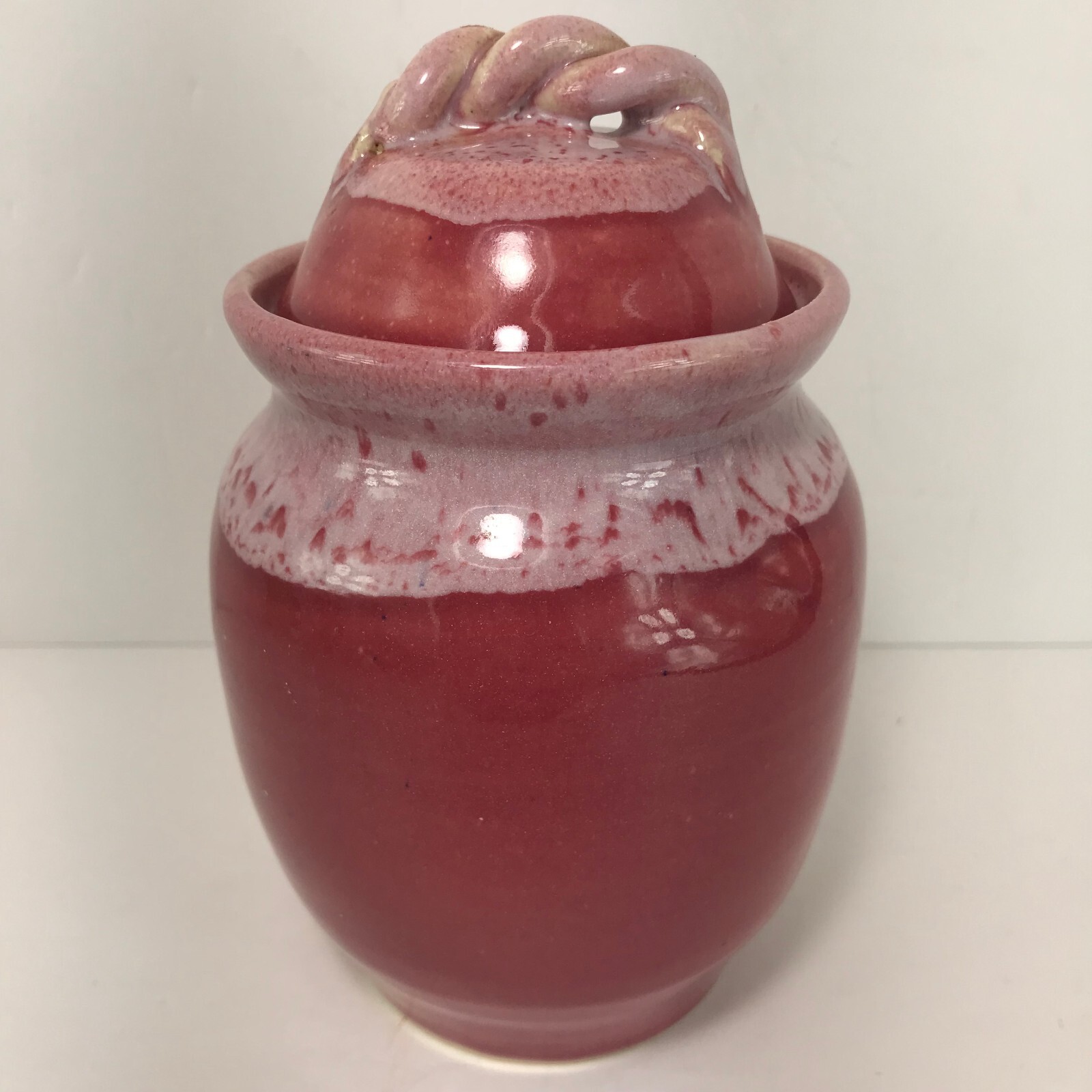 Old Fort North Carolina Pottery John Garrou VTG Honey Pot Creamer Jug Candle