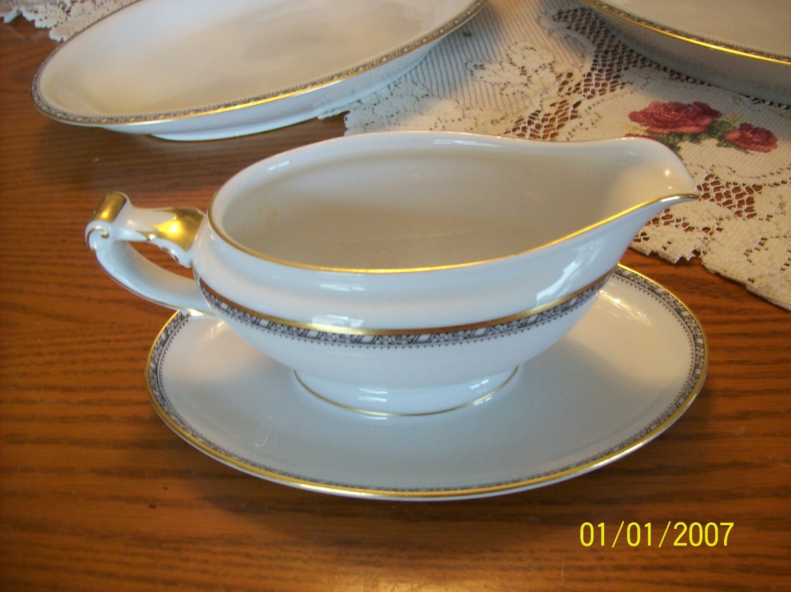 Heinrich & Co. Bavaria Vtg Porcelain China 4 Piece Serving Pieces Christine