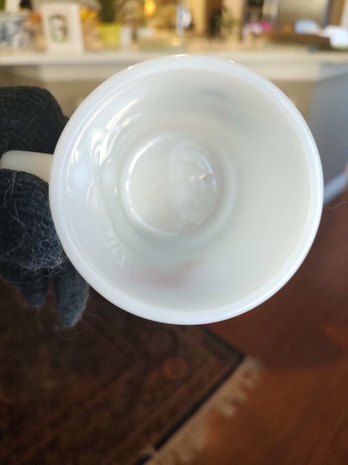 Cardimal Birds Fire King Mug EASTER Anchor Hocking Milk Glass Vtg Coffee Tea Cup