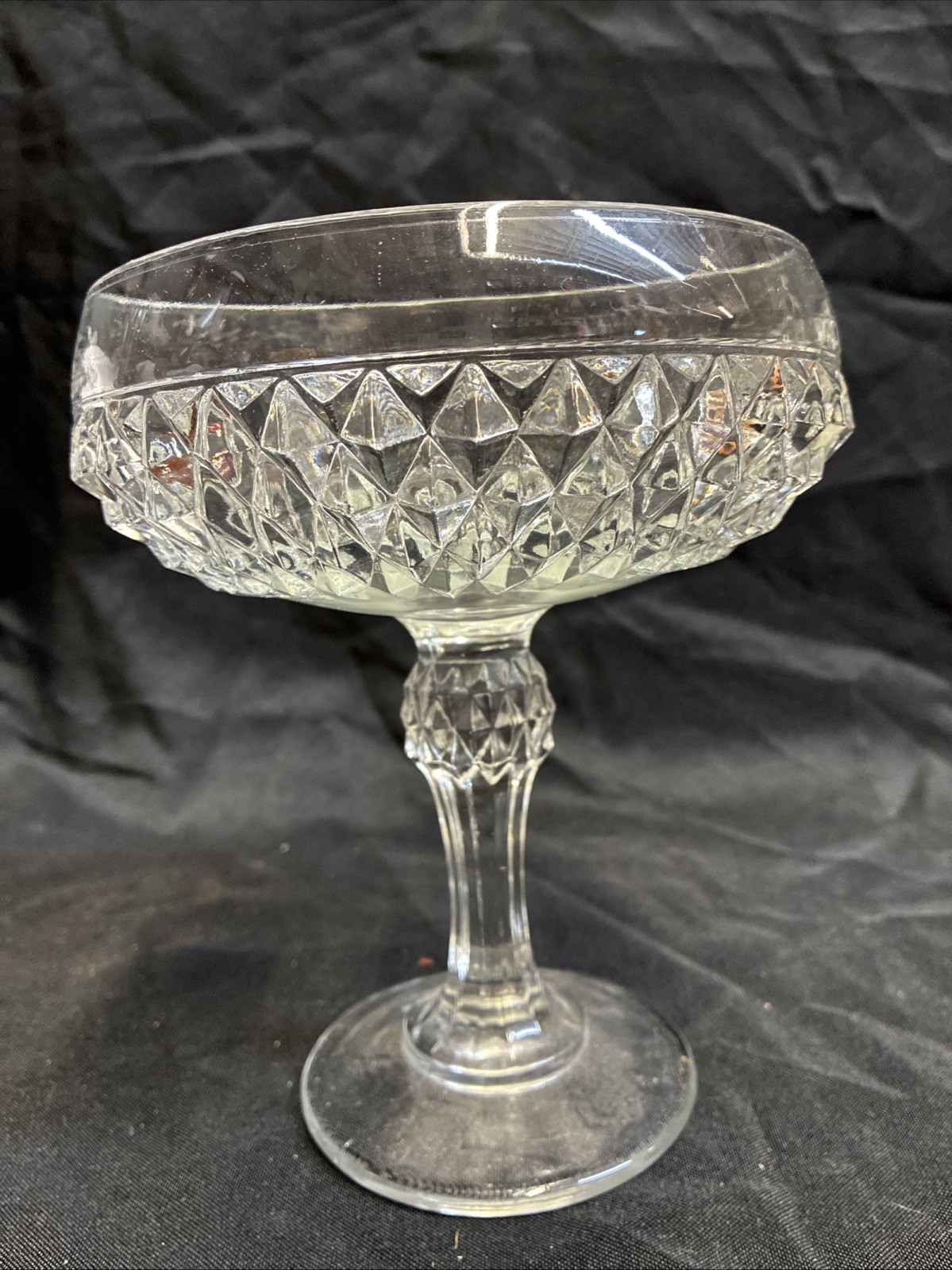 Vintage Indiana Glass Decorative Pedestal Candy Bowl