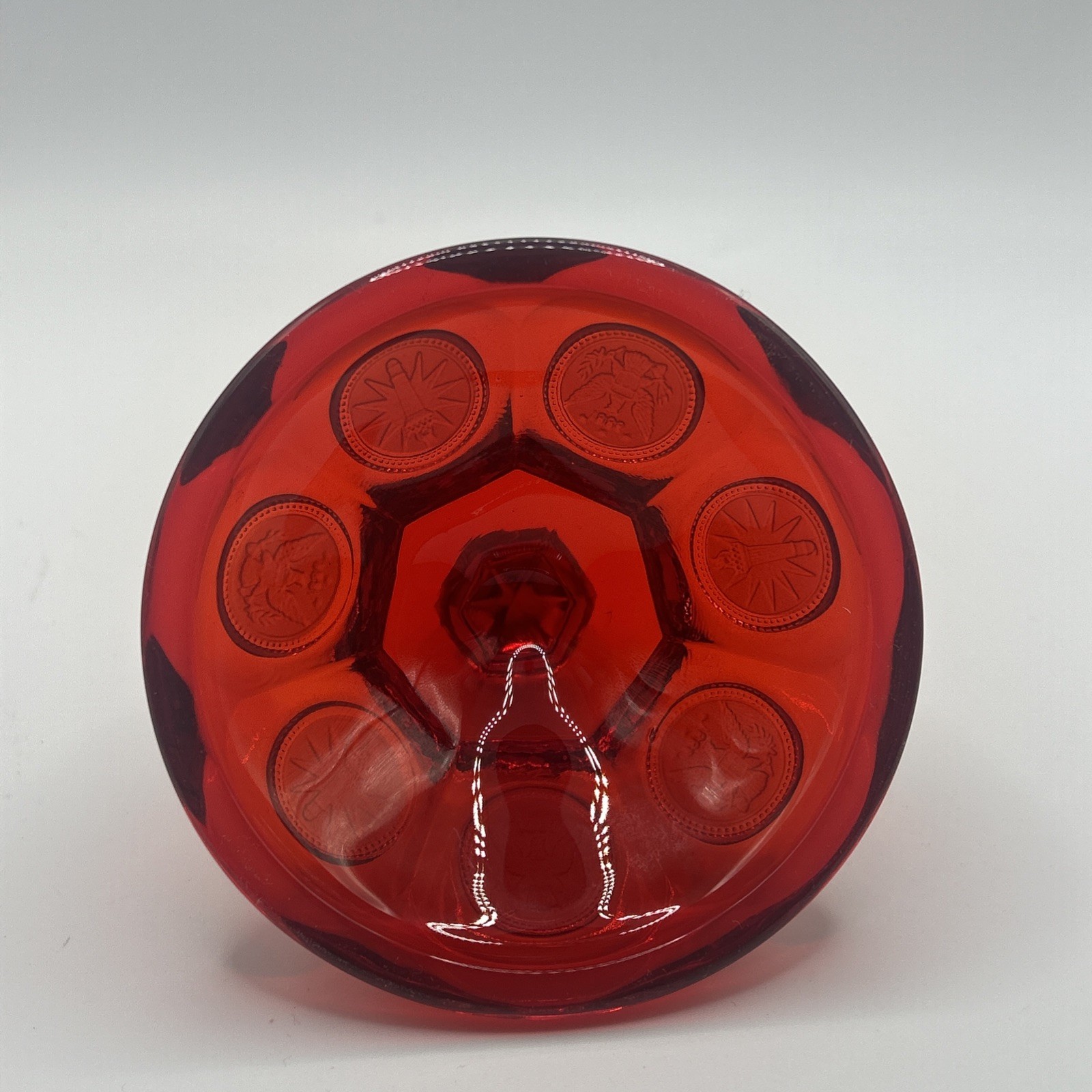 Fostoria Ruby Red Coin Candy Dish Original Replacement Lid
