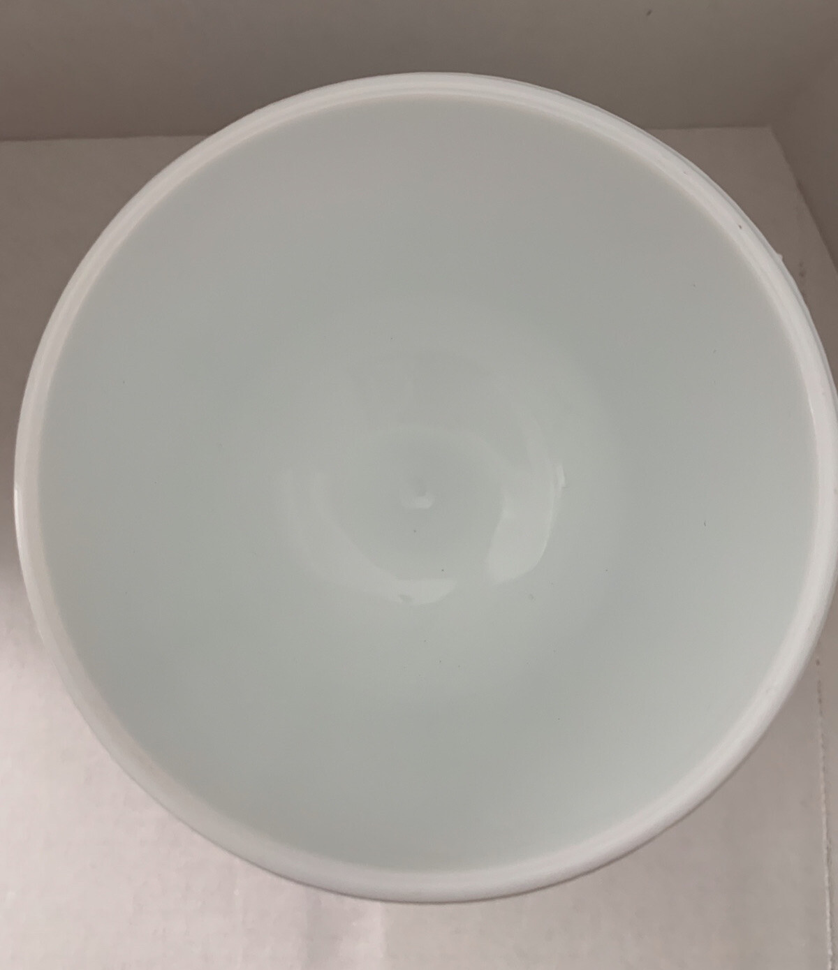 Vintage FTD Milk Glass Pedestal Vase With Oak Leaf Pattern