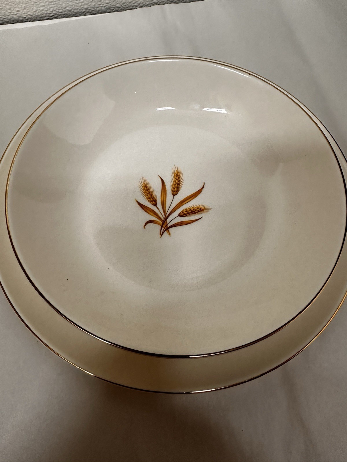 Taylor Smith Wheat Pattern Dish’s 1950s USA Made Eight Piece Set E7