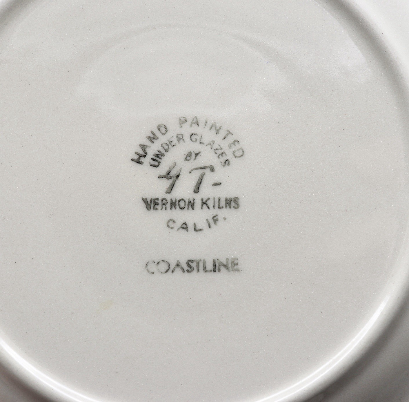 Vernon Kilns Coastline 6.375″ Bread Plate Gale Turnbull Cape Cod; Six Available