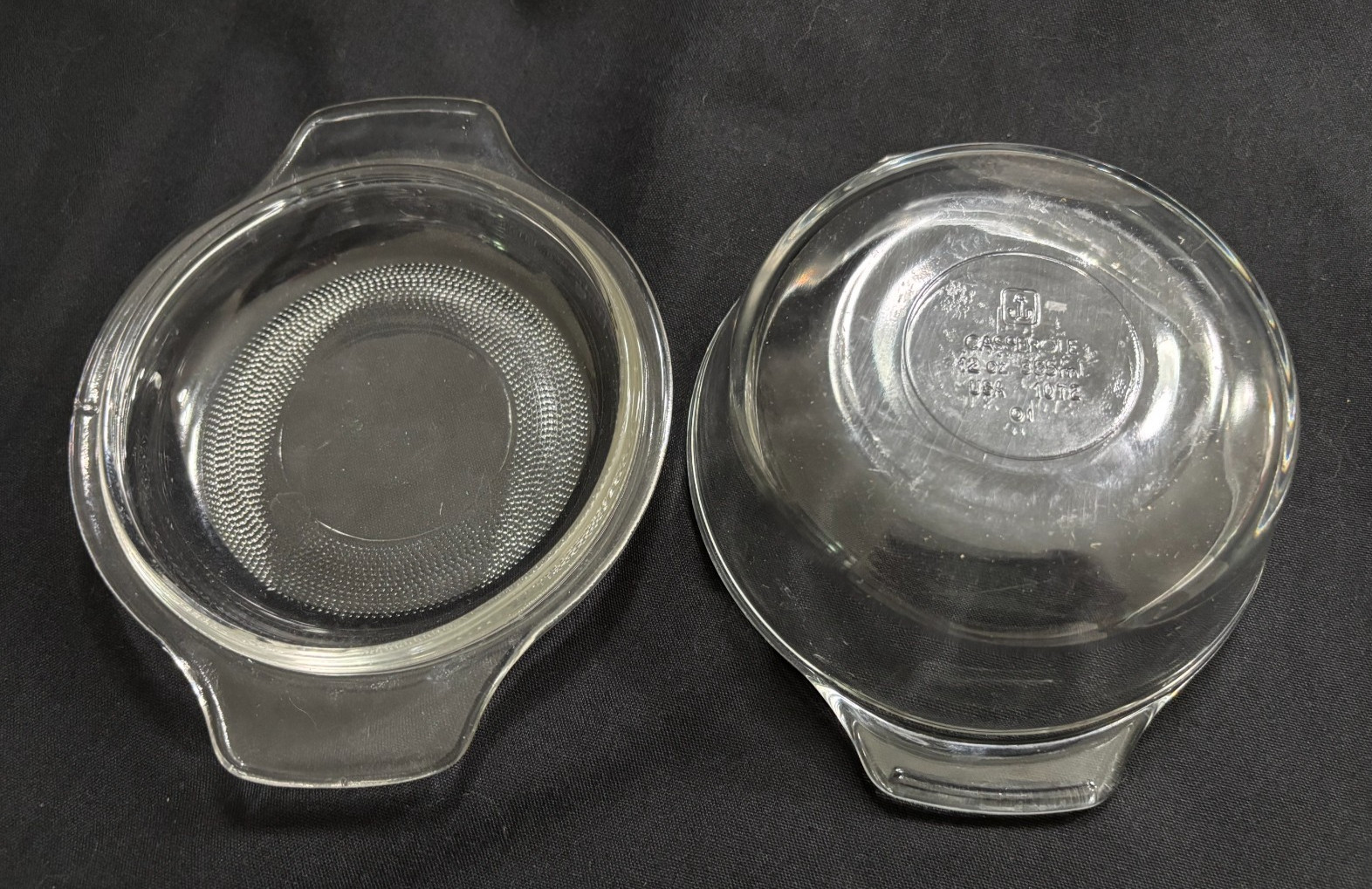 Anchor Hocking 12 oz Clear Glass Casserole Dish & Lid 1072