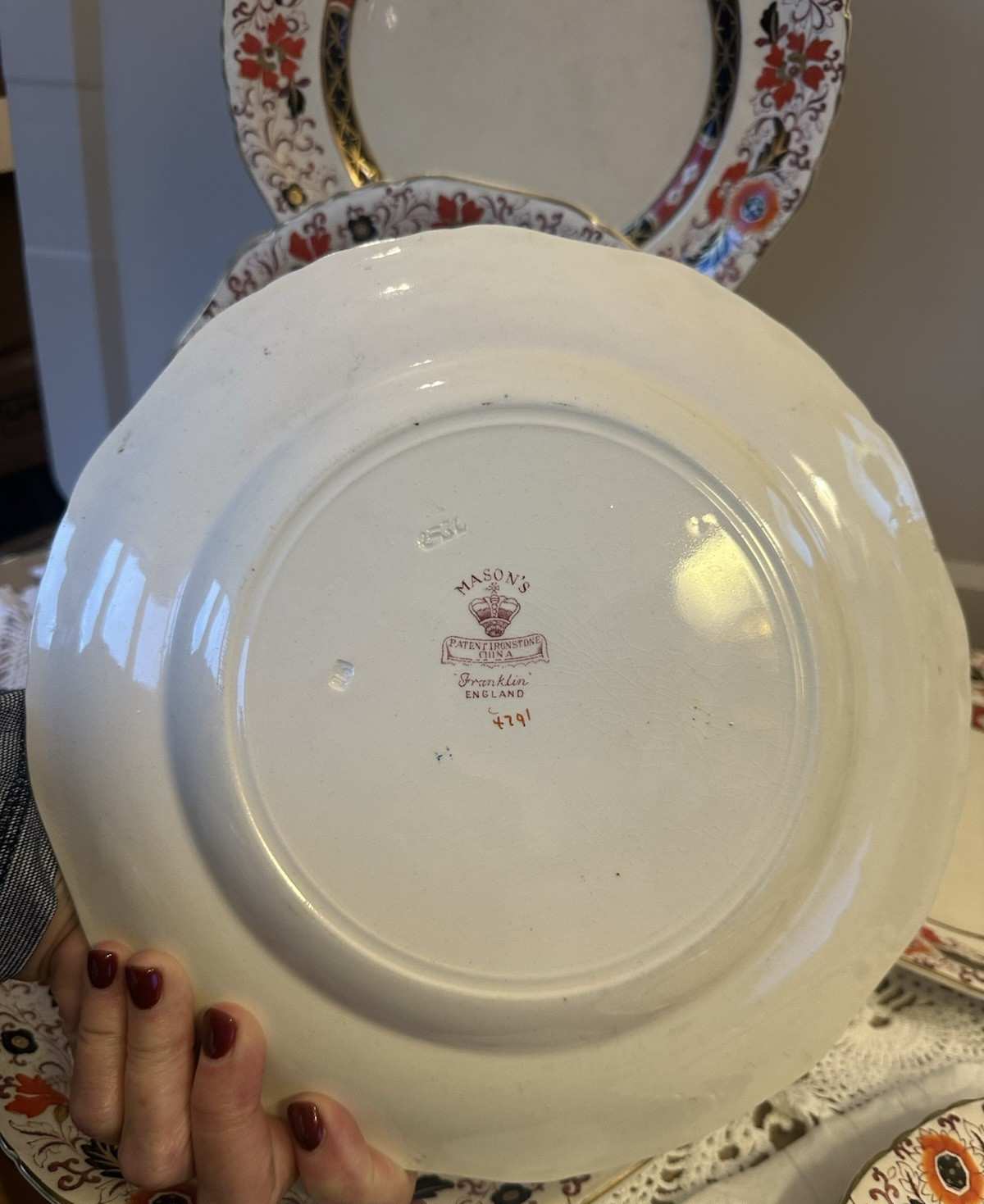 Masons Ironstone Antique Pattern 4791 7x Dinner Plates Read Description