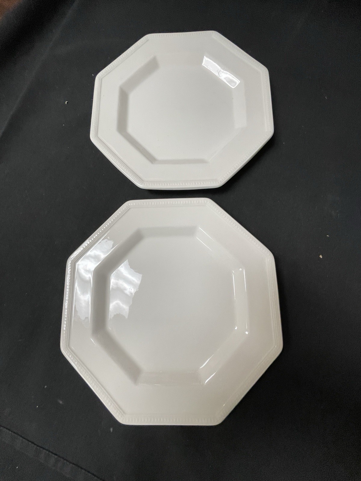 Set of 2 Plates Johnson Brothers Octagon Cream 7.5” England Replacement