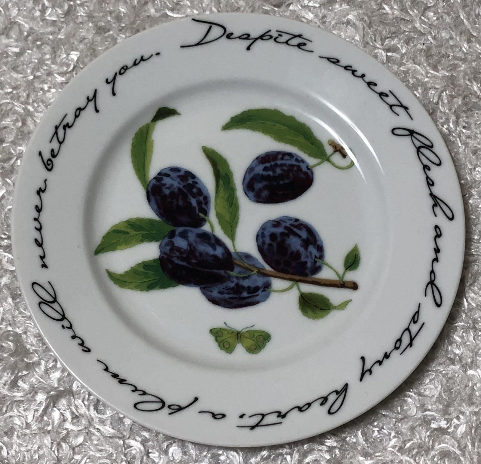 Lot of 3 Williams-Sonoma Orchard Suite Plates 7.75″ Plum Peach Cherry Set EUC