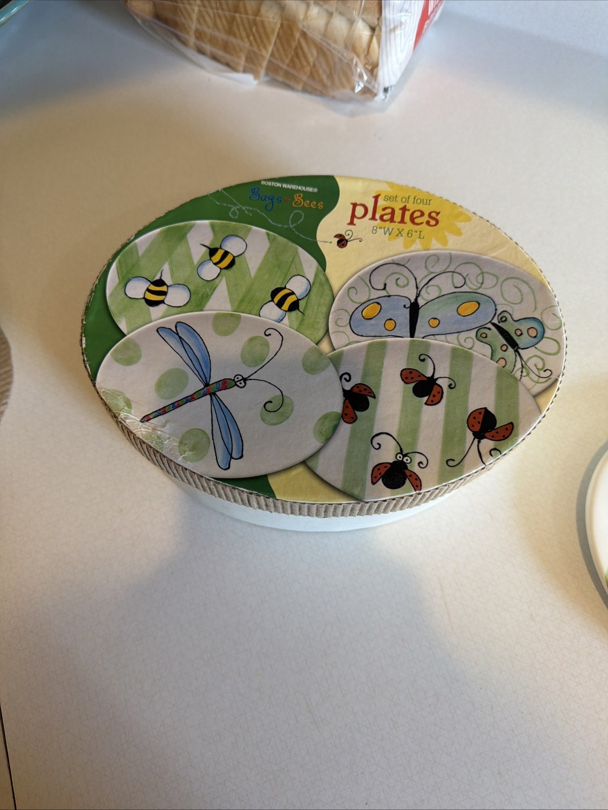 Vintage 4 Boston Warehouses Bugs Ń Bees Whimsical Plates by Jill Seale 6”x 8”