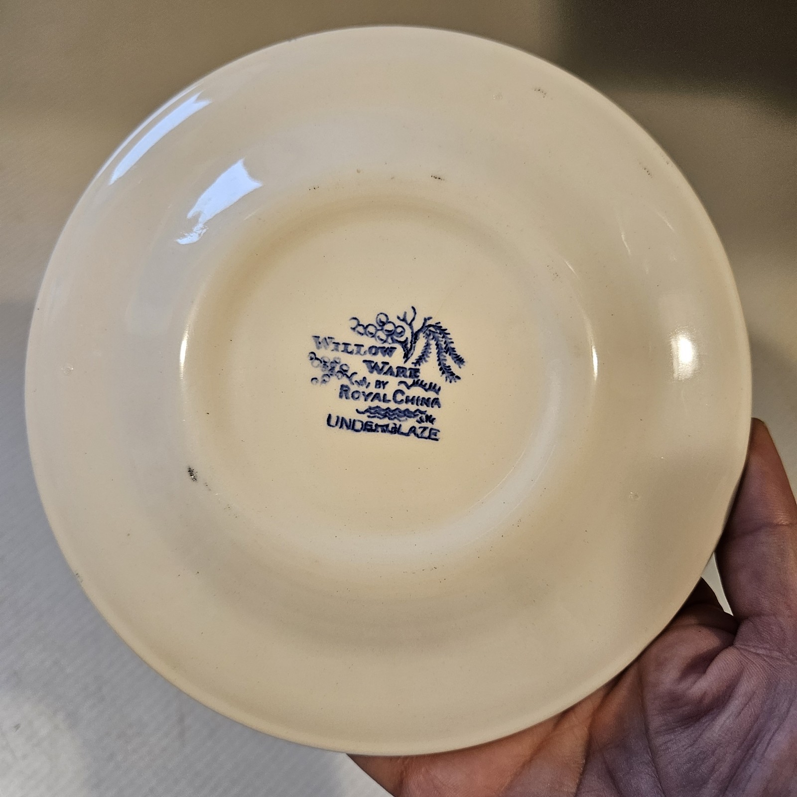Willow Ware Royal China Underglaze 2 Bread Plates And 2 Saucers, 4 Total Plates