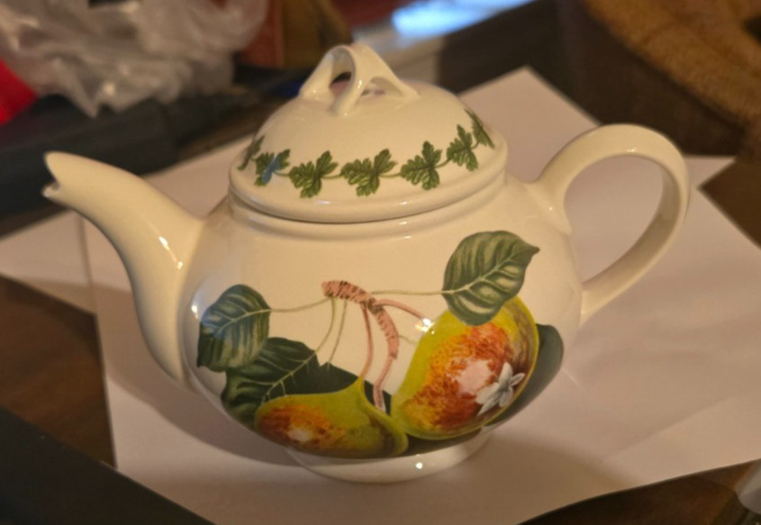 VINTAGE PORTMEIRION POMONA TEAPOT TEINTON SQUASH PEAR IOB England