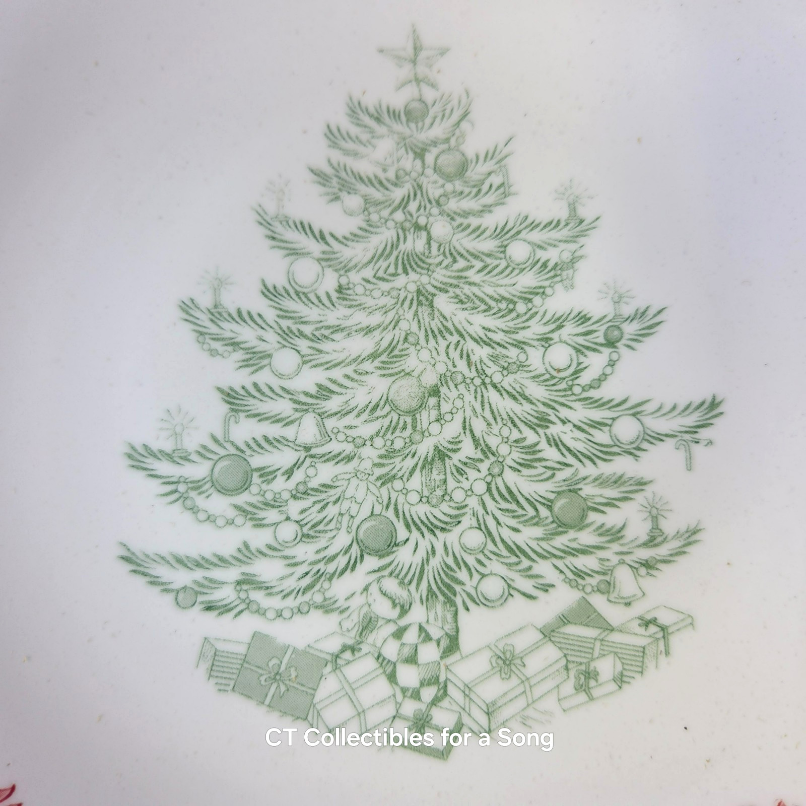 NEW Set 12 Royal Stafford Red Green Christmas Tree Pasta Bowls 9″ In Box Holiday