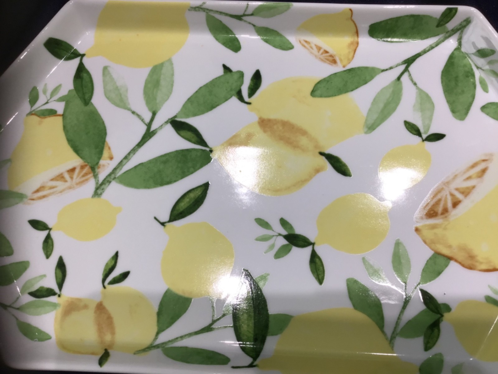 ROSANNA ZESTY LIFE hexagon TRAY PLATTER 🍋lemon motif 🍋NEVER USED! NEW! 🍋🍋🍋