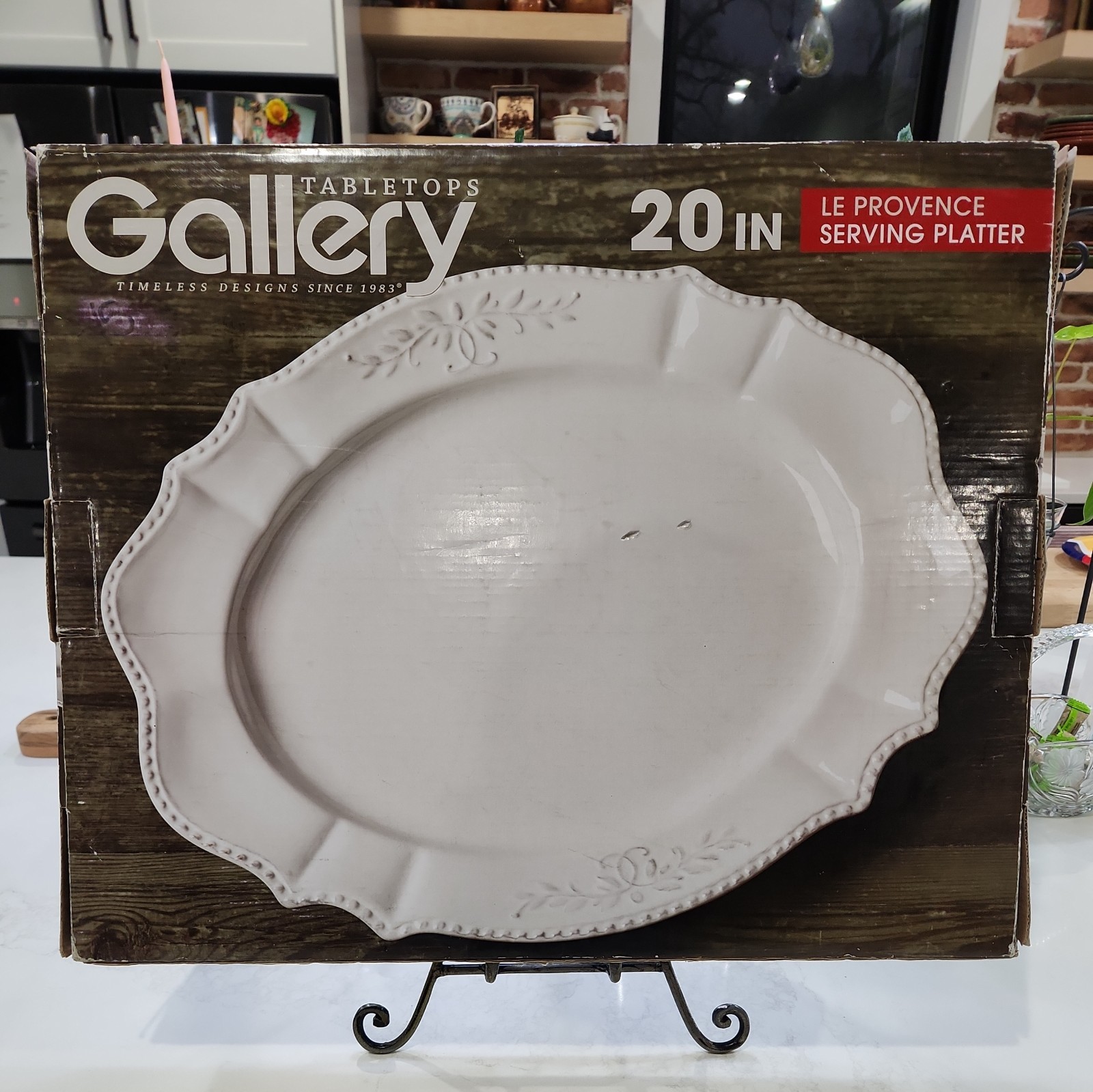 Gallery Tabletops Le Provence Ceramic Serving Platter Holiday Home Decor 20″ W