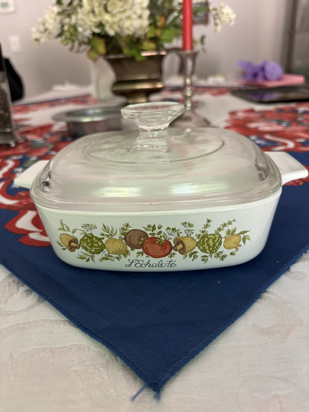 Corning Ware Spice Of Life A-2-B L’Echalote 2 Liter Casserole & Lid A9C VG