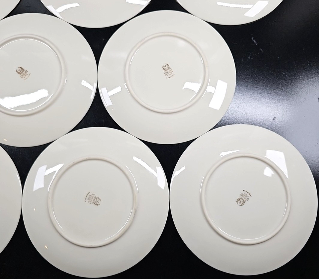 8 Lenox Starlight Salad Plate Set Vintage Flower Elegant Dining Dishes Retro Lot