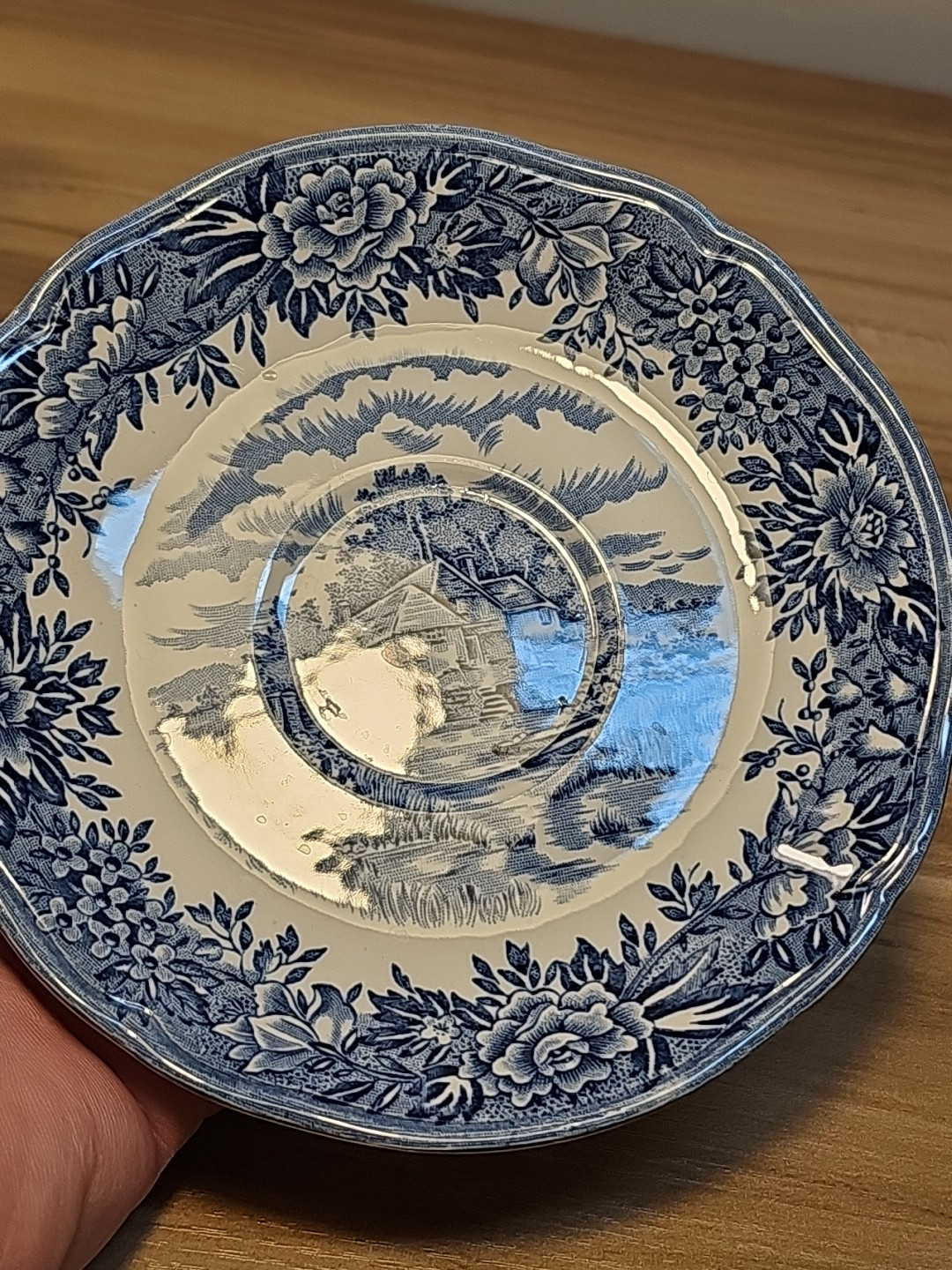 Vtg English Village By Salem China Co. Olde Staffordshire Ironstone Cup & Saucer