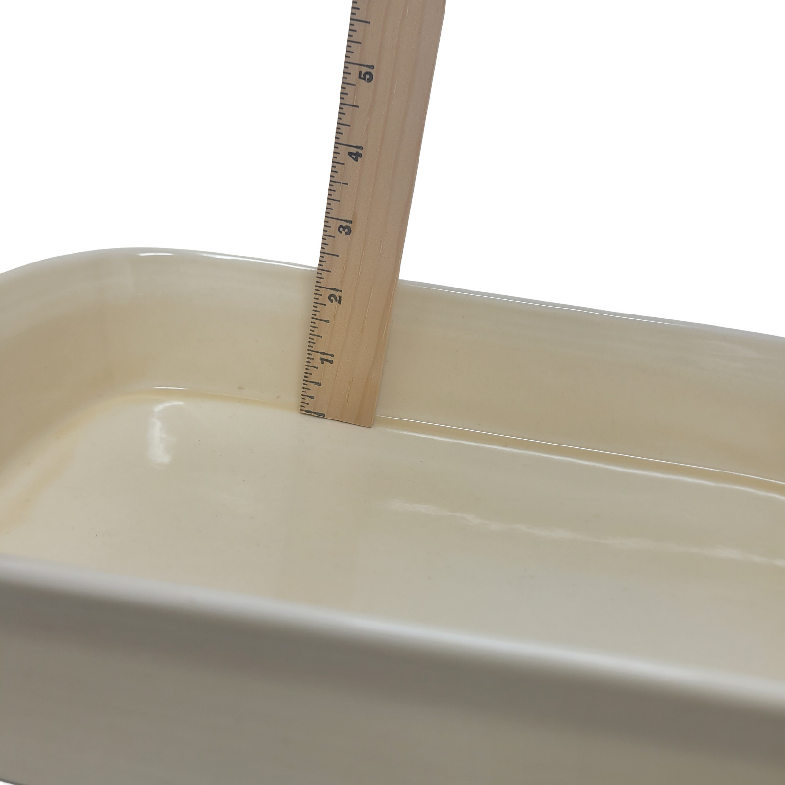 Vtg Metlox Poppytrail Rectangular Baker Casserole Dish Yellow Orange Handle 8-83
