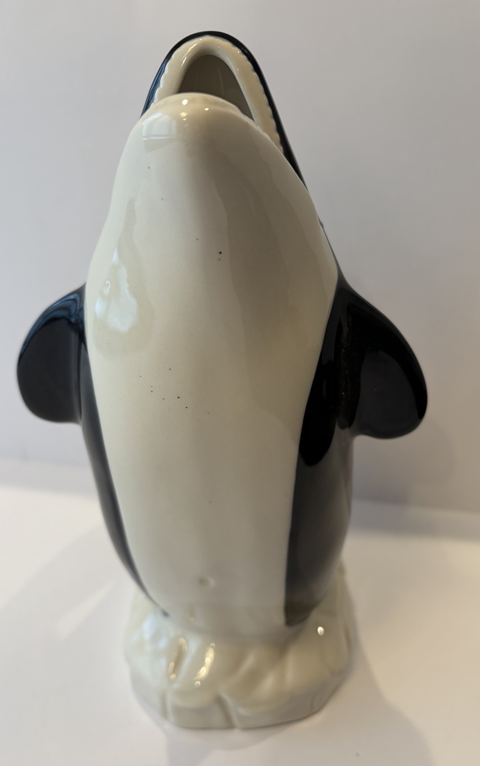 Wade Ceramics Gluggle Jug Orca Killer Whale Black White XL 10” Pitcher Fish Vase