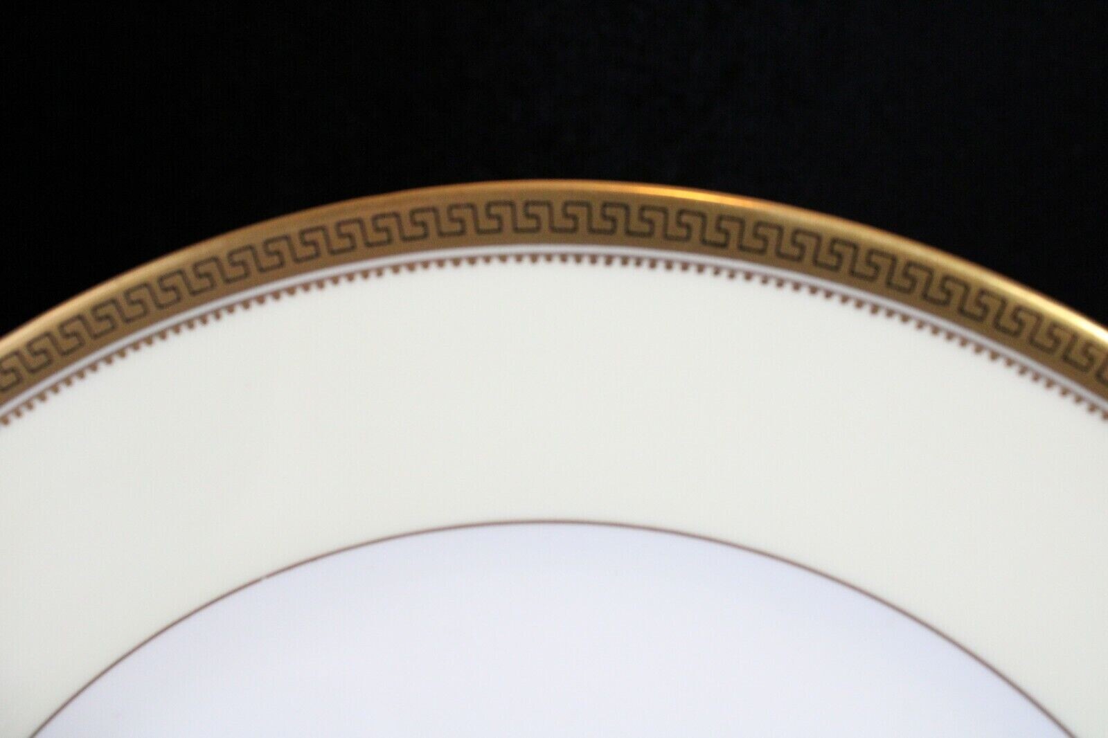 Cauldon England dinner plates set Gold Gilt Greek 1890