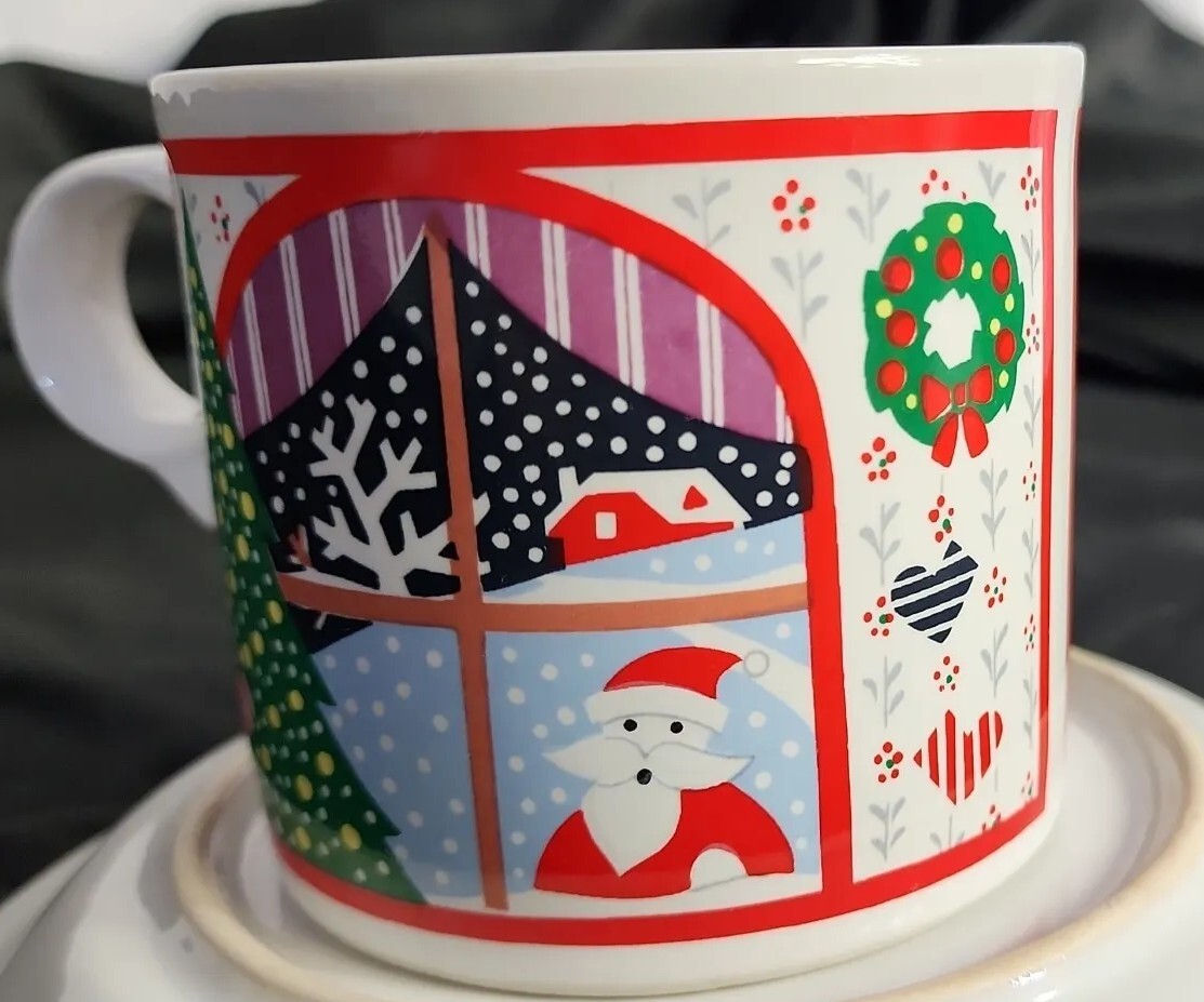 Twas The Night Before (#8100) by Epoch Mug and saucer set Christmas 1980’s