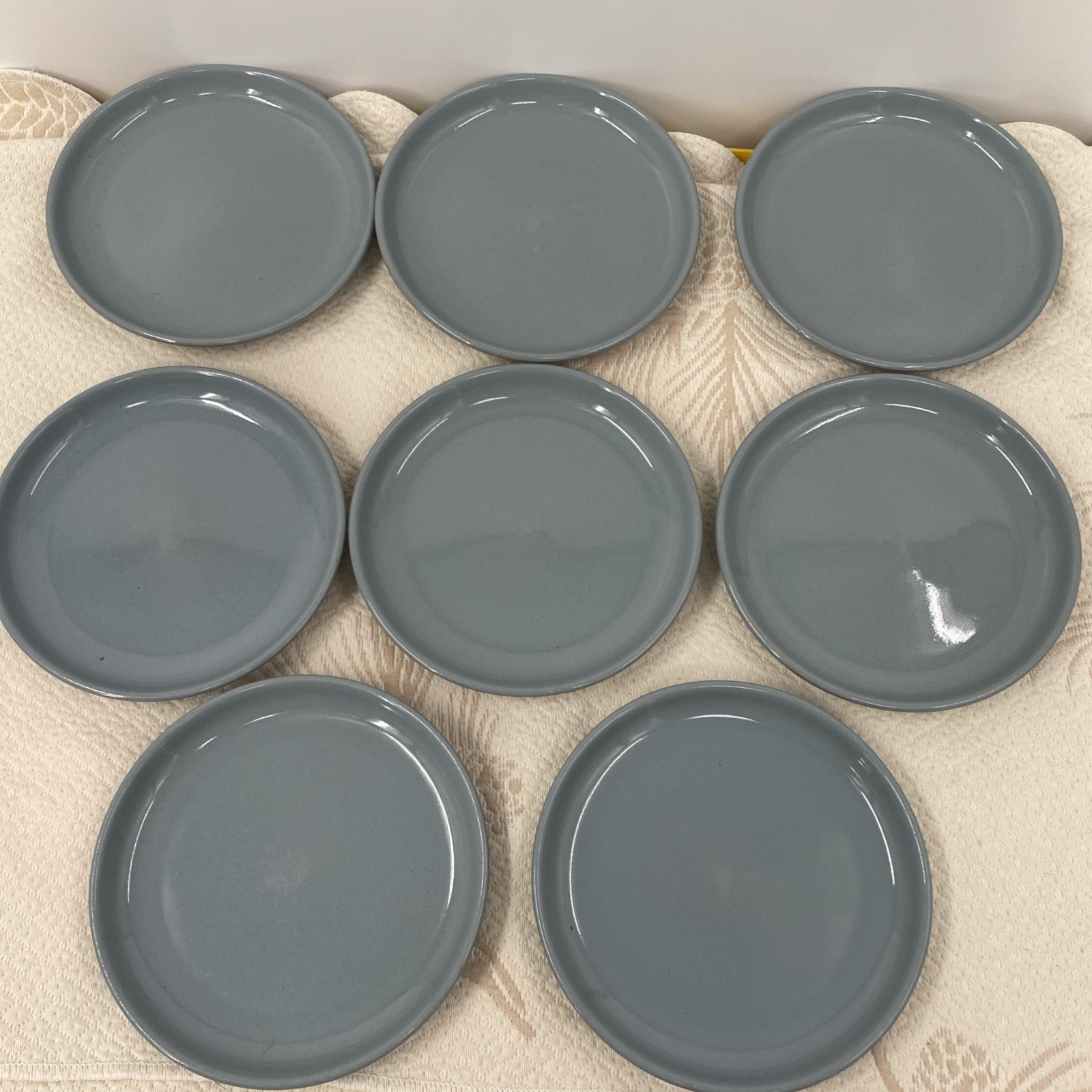 Denby Branded Salad Plates, Set of 8, 6.5in Diameter Vintage Made In England