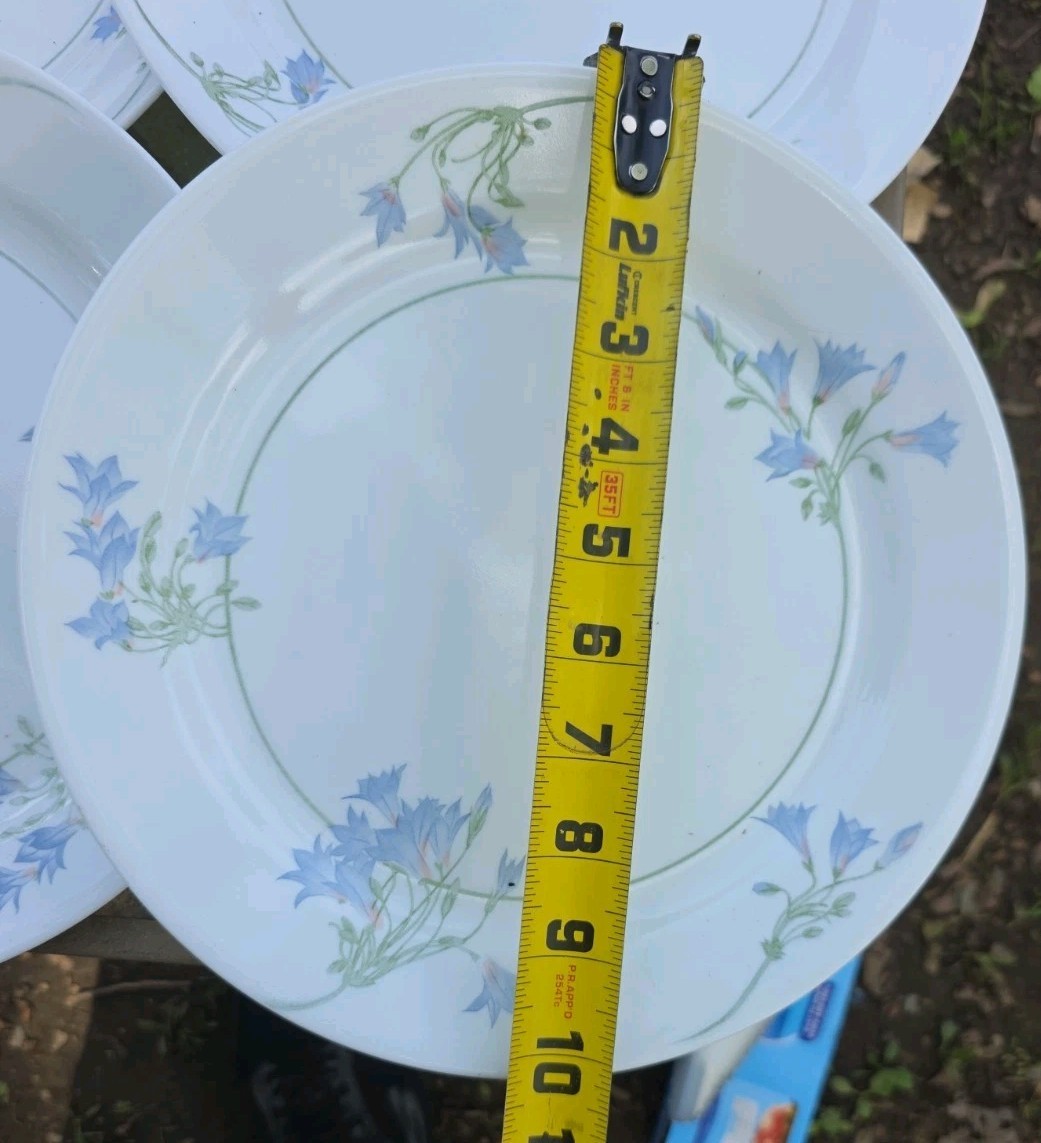 4 Vintage Corelle Corning “Blue Dusk” Dinner Plates 10 1/4″