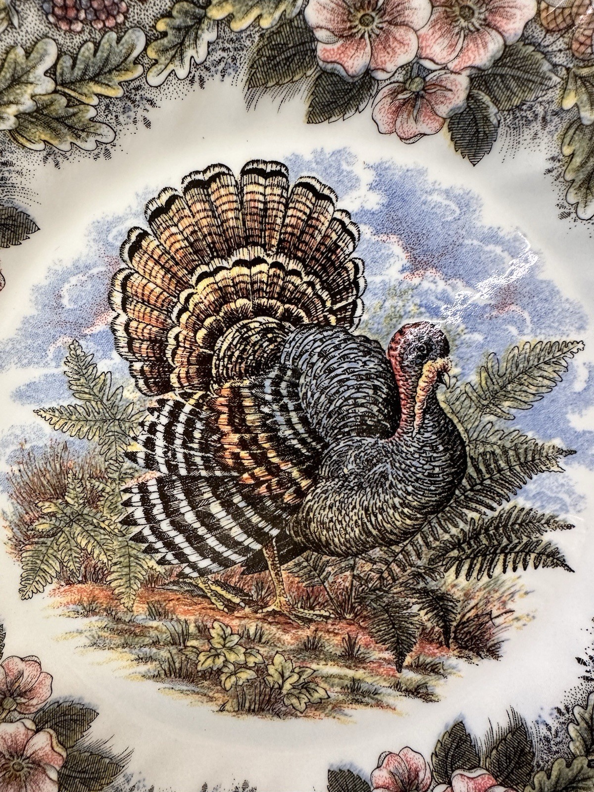 Myott Churchill Thanksgiving Dinner Plates 10 Bird Flower Motif 10 Available
