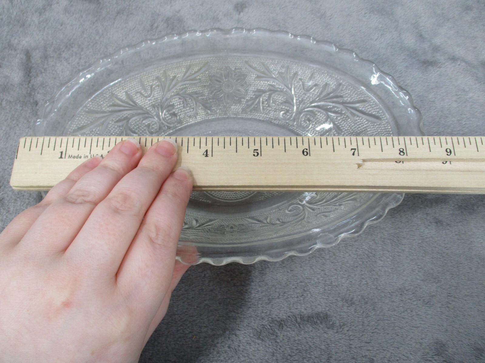 Anchor Hocking Oval Serving Bowl Round Cereal Bowl Set Sandwich Clear Glass 2pcs