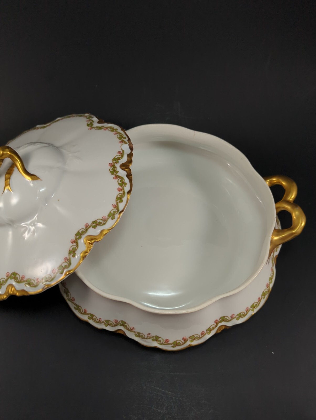 Rare Haviland Limoges Oval and Circular Serving Dishes plus one Circular lid.
