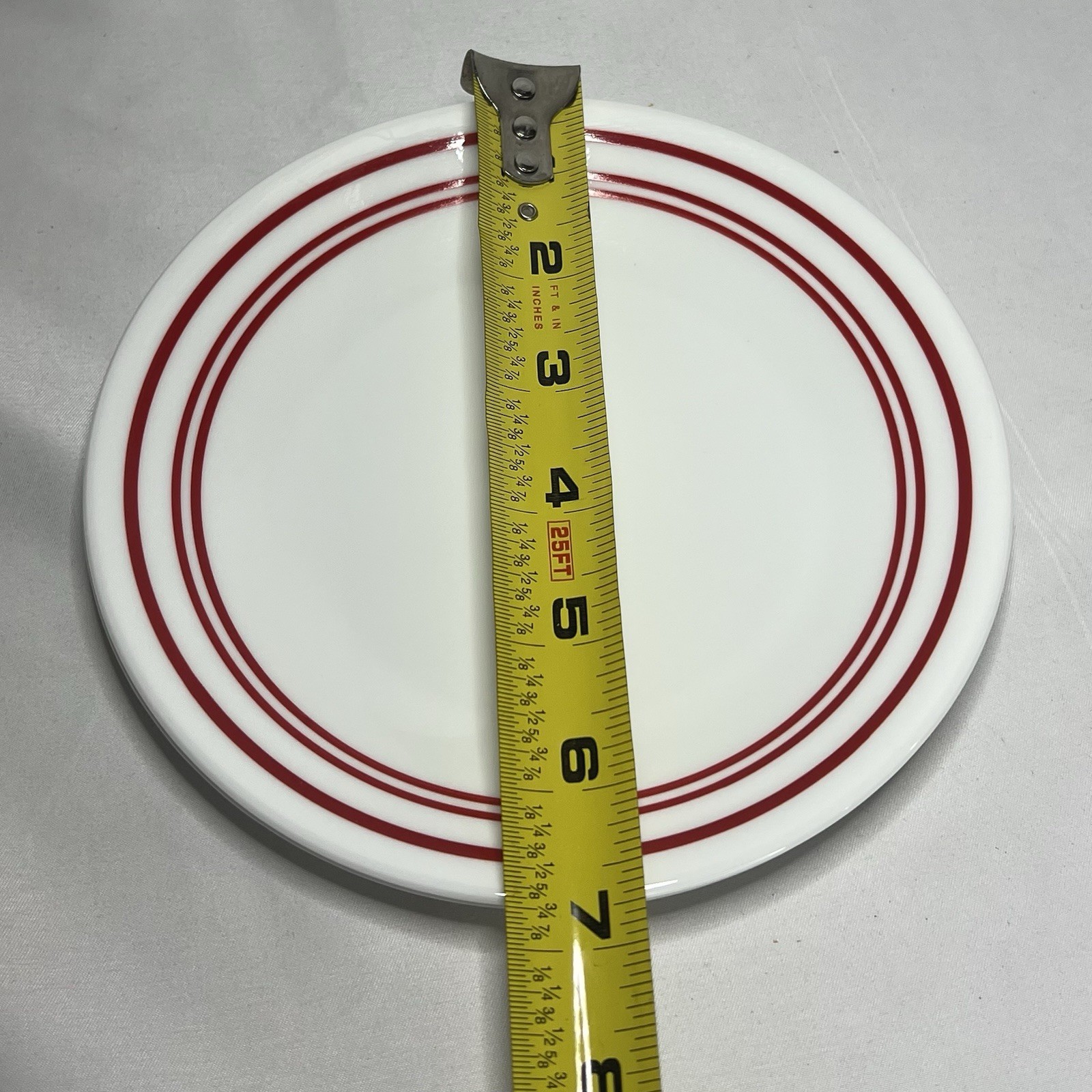 Corning Corelle Classic Cafe Red Pattern Set of 2 Bread Plates 6 3/4″