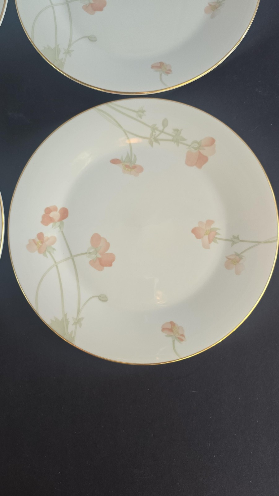 Vintage Royal Doulton Vogue Harmony Dinner Plates Set Of 4 Gold Trim England