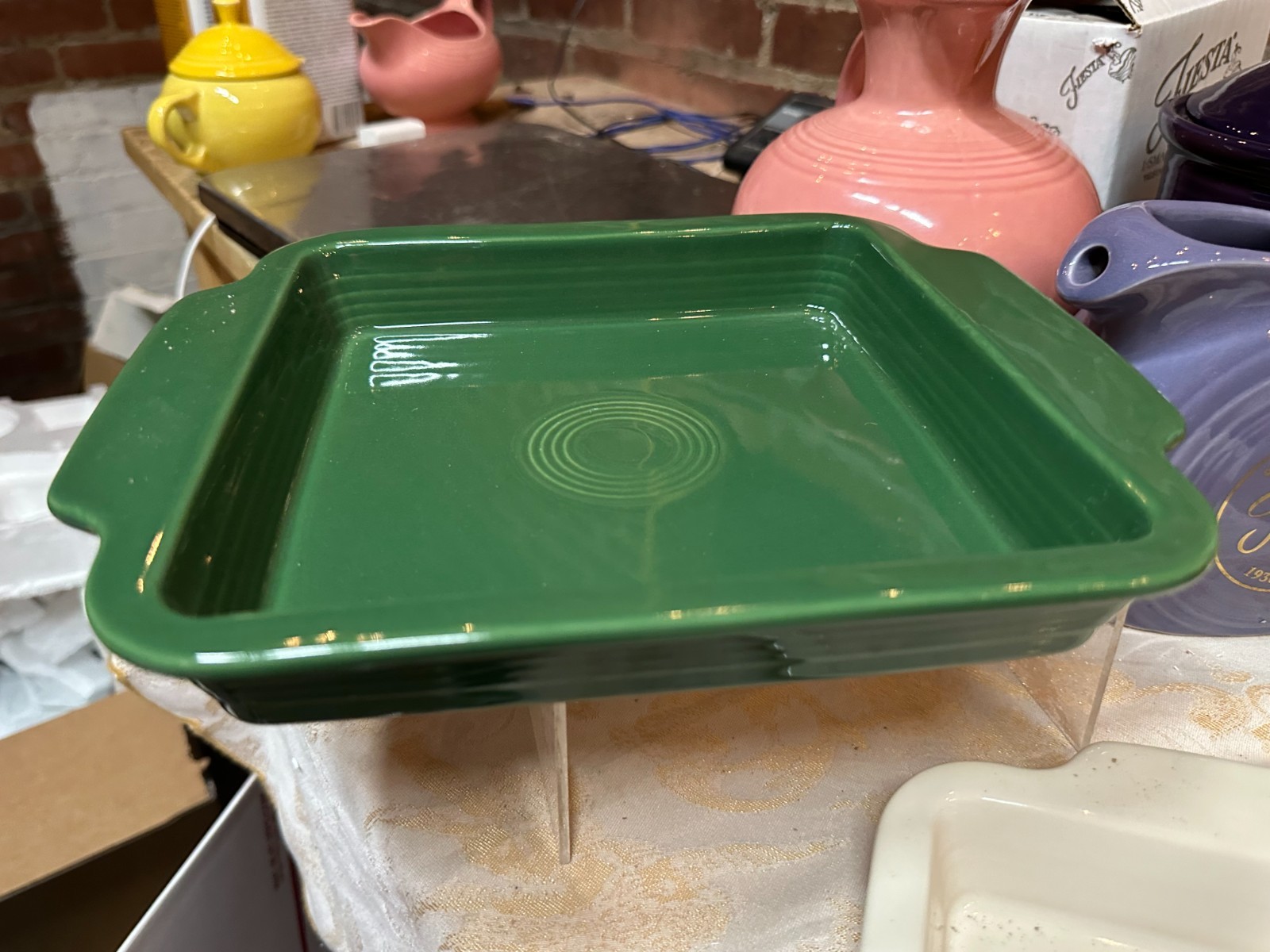 Fiesta NAPKIN TRAY HOLDER with HANDLES – JADE – 2026 exclusive