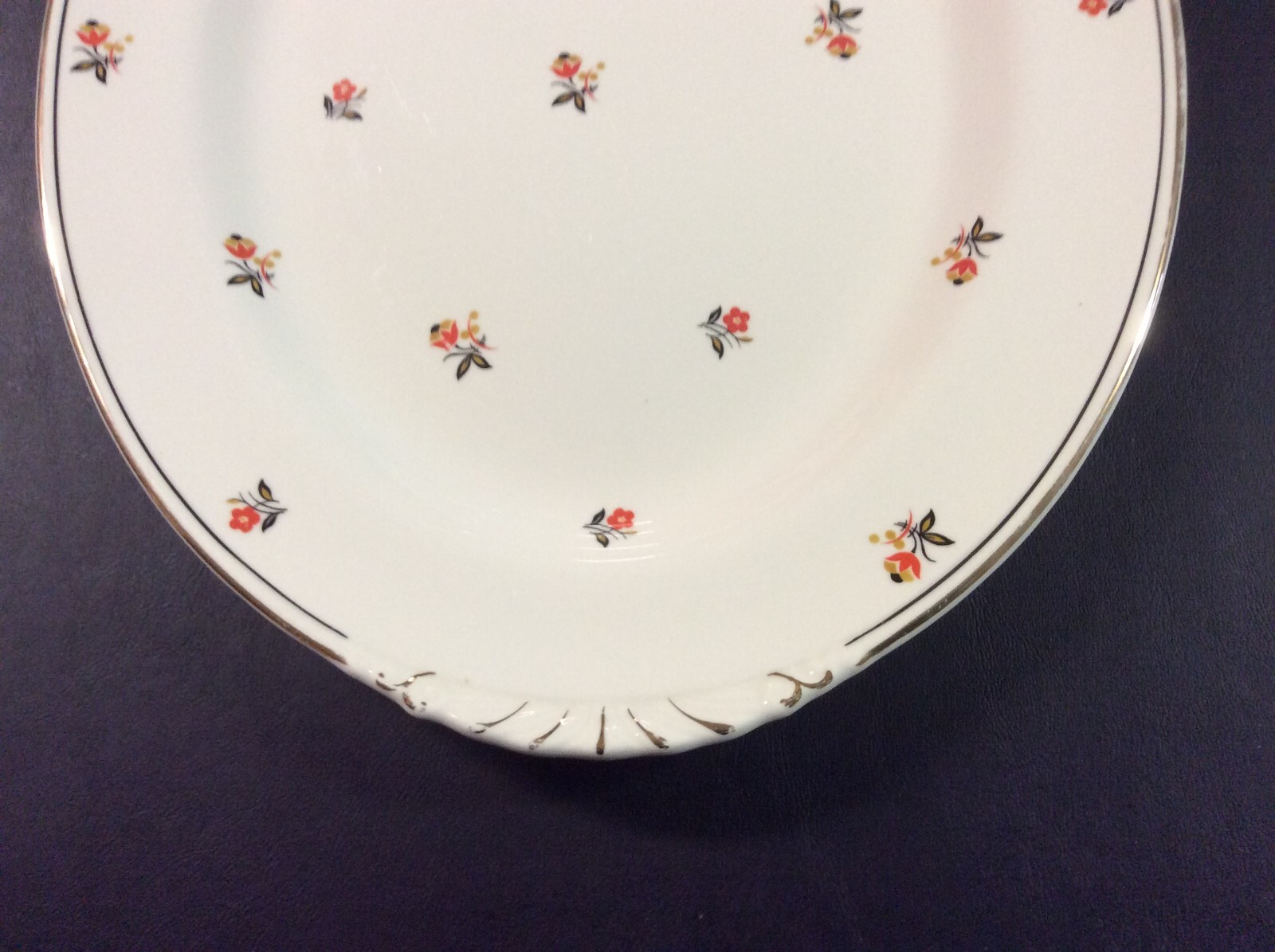 Antique Homer Laughlin Nautilus Cardinal 11-3/4 Inch Long Serving Platter (EX)