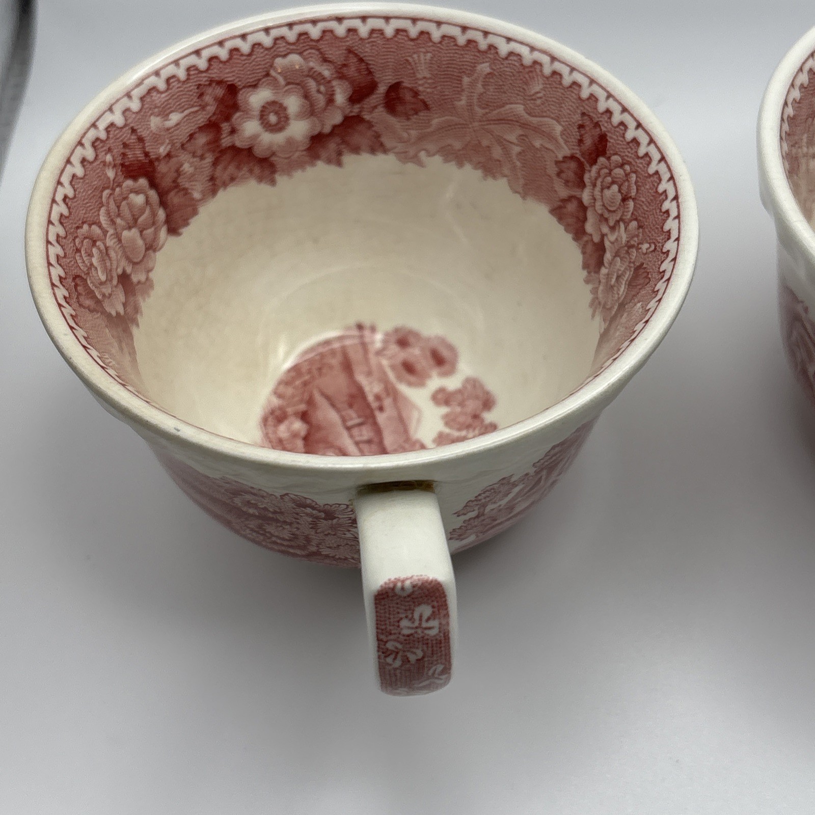 English Adams Set 2 Tea Cup and Saucer Vintage English Scenic England Horse
