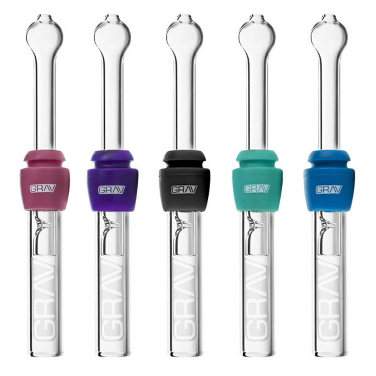 GRAV Glass Tube Taster- PINK- Silicone Grommet