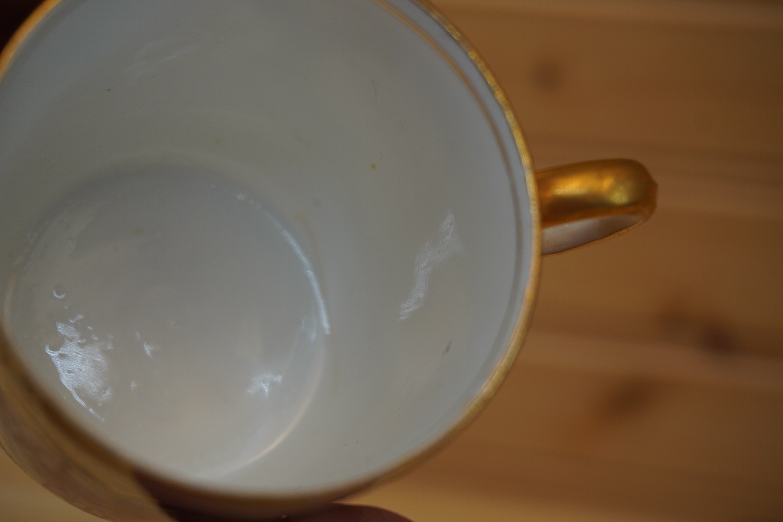 Wileman (Shelley) 3464 (Foley) Gold Rust Blue Demitasse Cup & Saucer SET (B2)